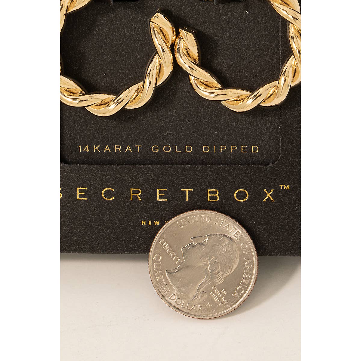 With a Twist Gold Dipped Hoop Earrings