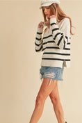 Load image into Gallery viewer, The Transition White Striped Sweater
