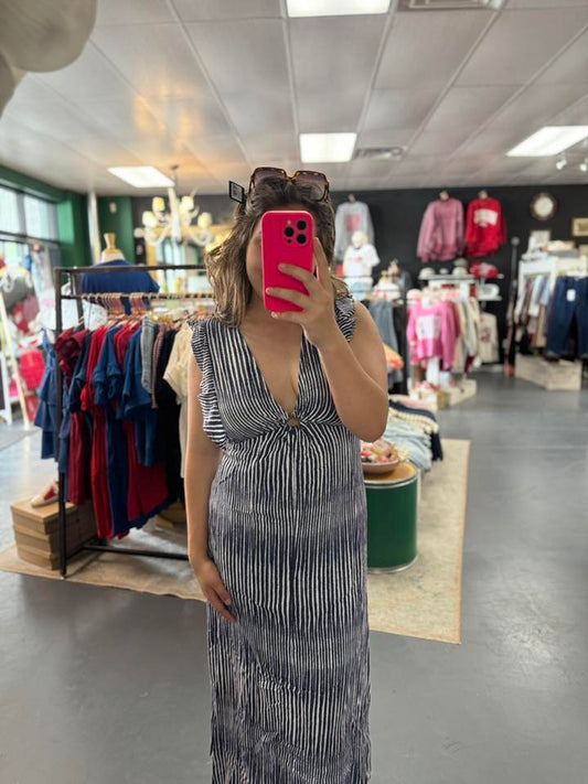 Beach Bound Striped Maxi