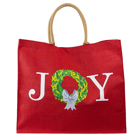 Joy Wreath Giant Carryall Tote