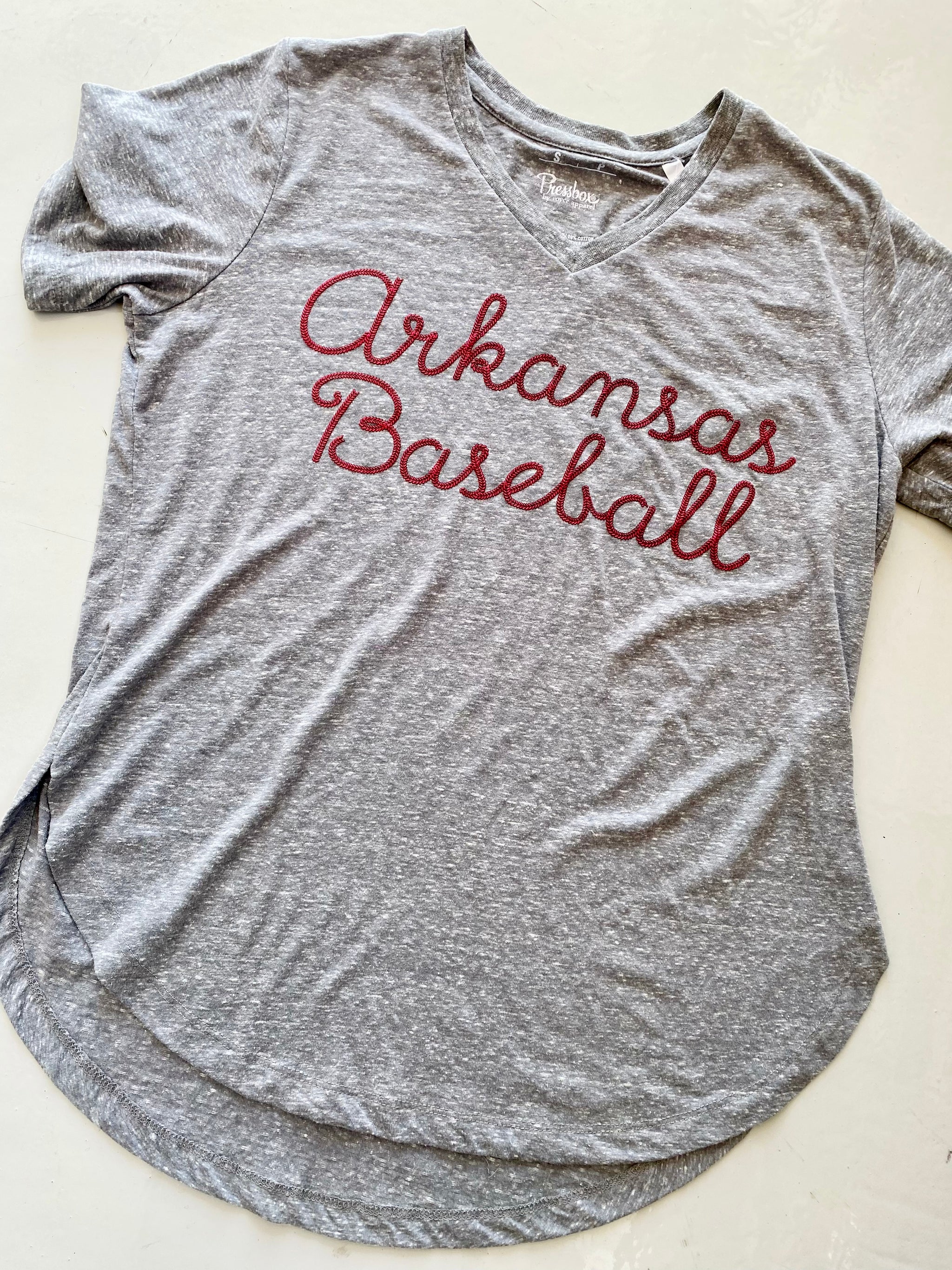 Arkansas Razorbacks Houston Astros V-Neck Unisex T-Shirt - TeeHex