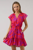 Load image into Gallery viewer, Arona Floral Baden Ruffle Mini Dress
