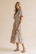 Load image into Gallery viewer, Polkadot Smocked Waist Tiered Maxi Dress
