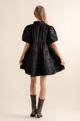 Load image into Gallery viewer, Hey Hey LBD Puff Sleeve Dress
