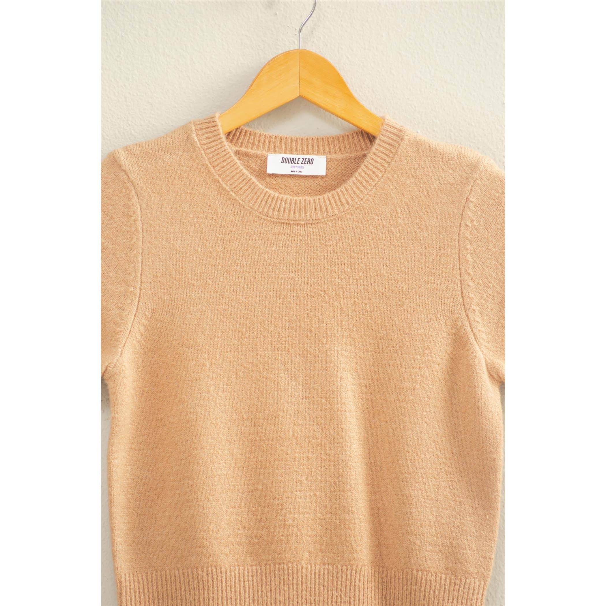 A Touch of Coziness Short Sleeve Sweater Top