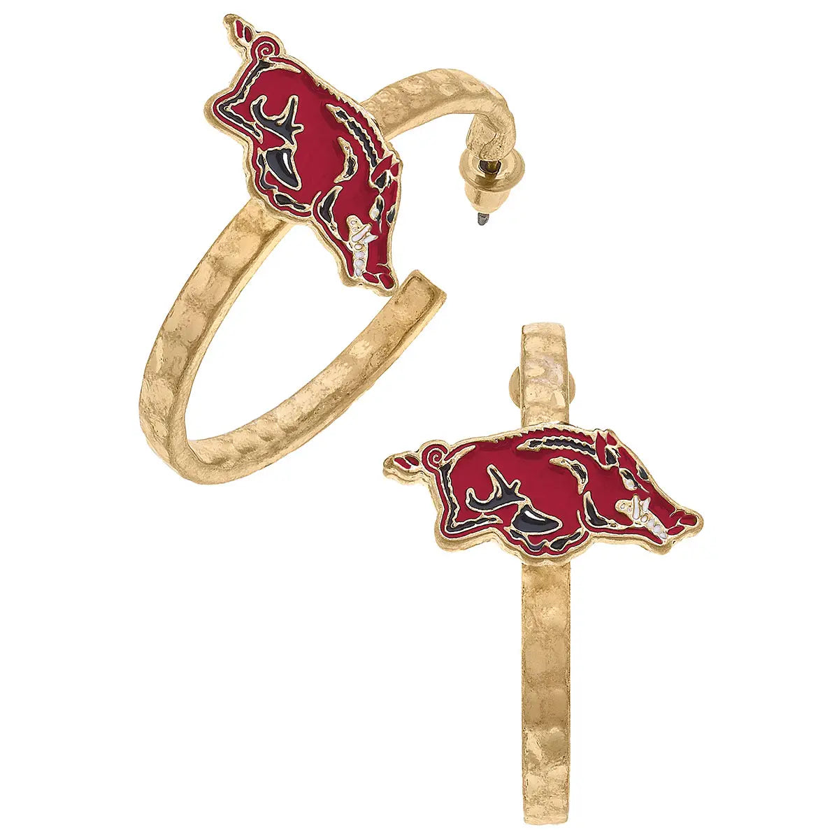 Razorback Jewelry | Arkansas Razorback Gold Hoop Earrings