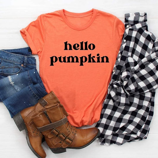 Hello Pumpkin Fall Tee