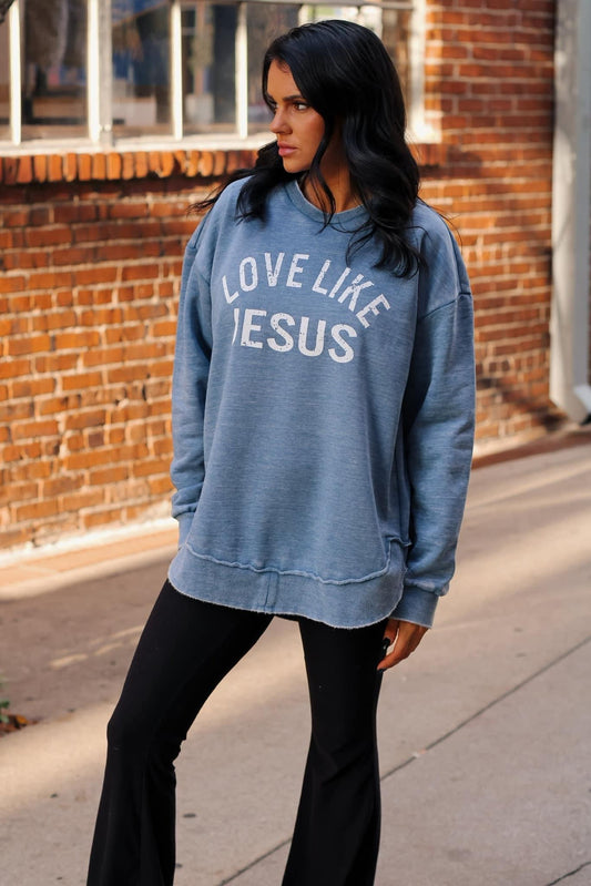Love Like Jesus Vintage Wash Sweatshirt