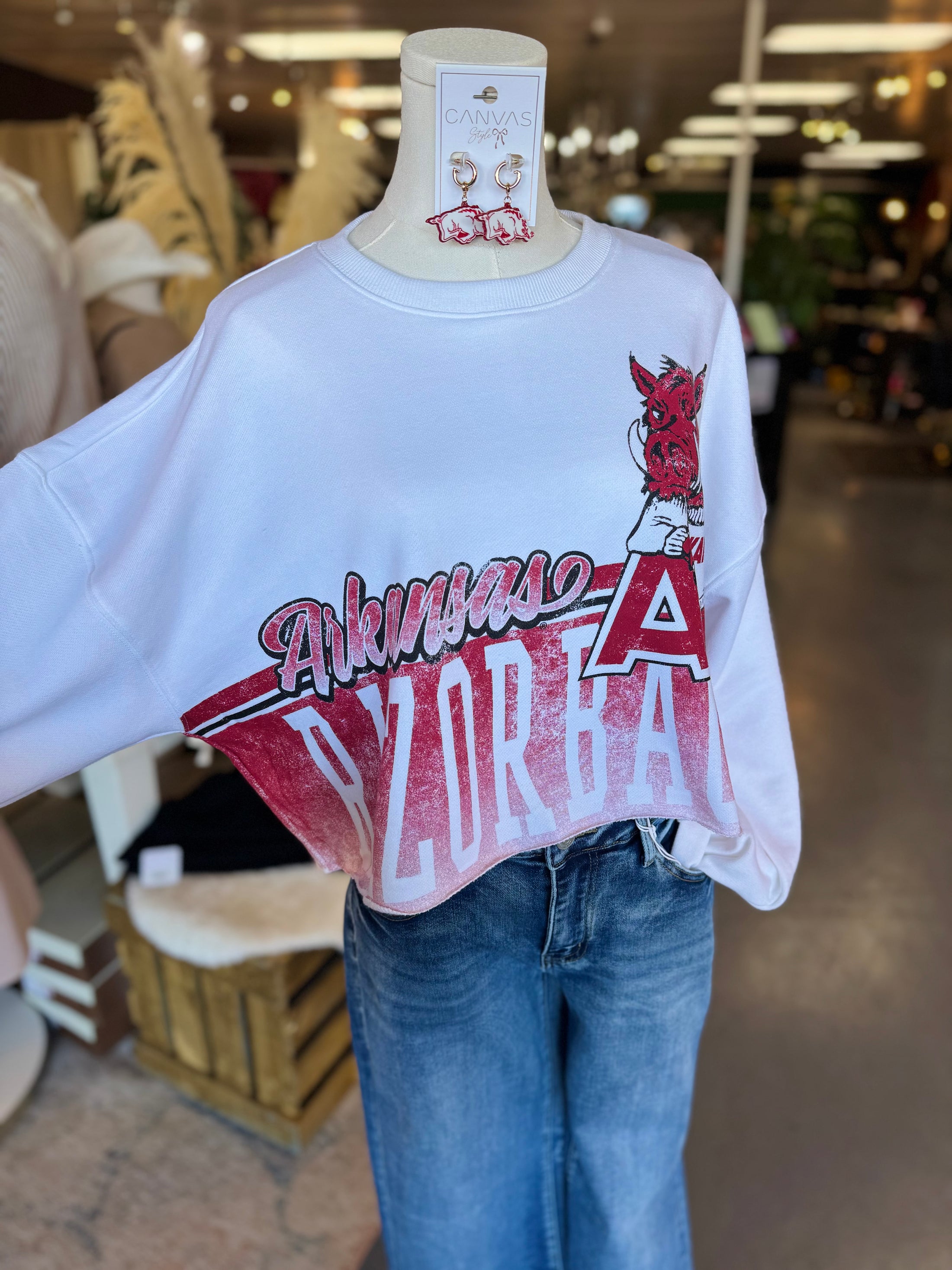 Cropped Cutie Arkansas Long Sleeve Fleece
