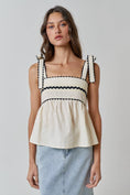 Load image into Gallery viewer, Call Me Yours Scallop Trim Bow Tank Top
