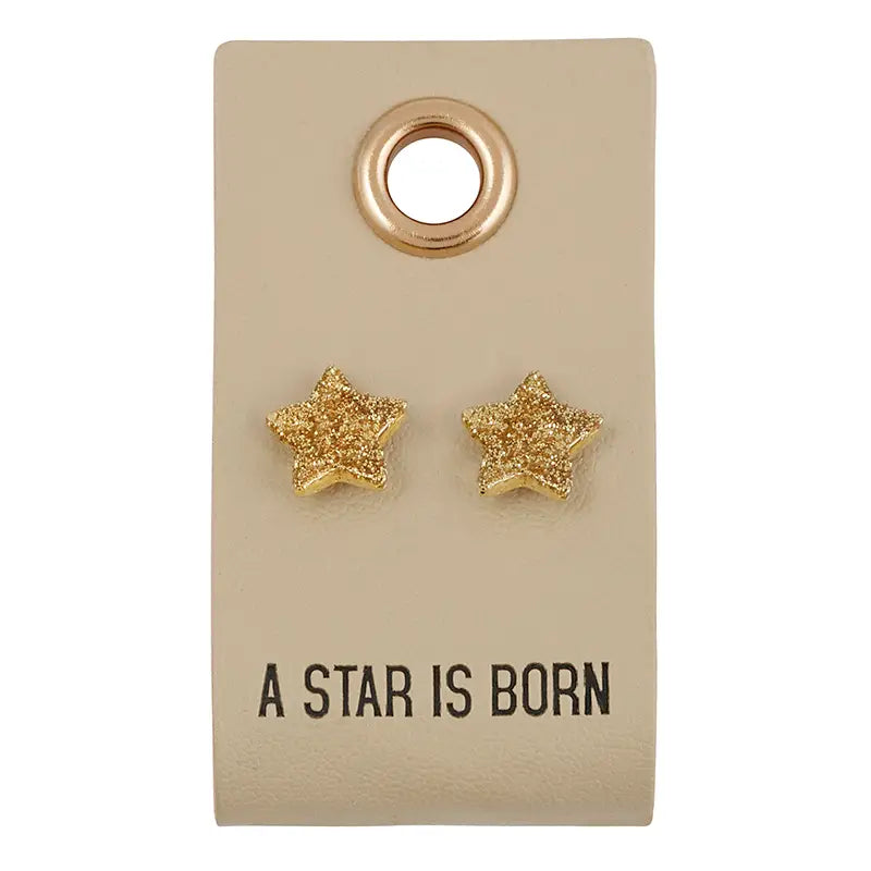 A Star is Born Gold Stud Earrings