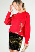 Load image into Gallery viewer, That Holiday Sparkle Red Sequin Sweater
