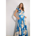 Load image into Gallery viewer, Blue Magnolia Ruffle Maxi Dress
