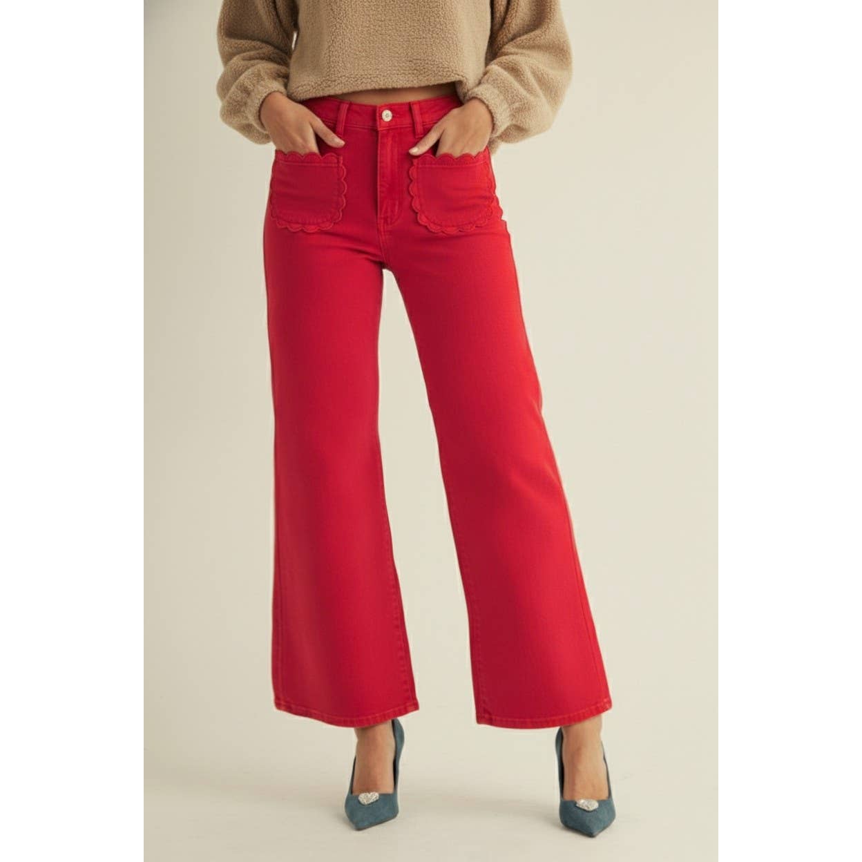 Razorback Red Flare Pants