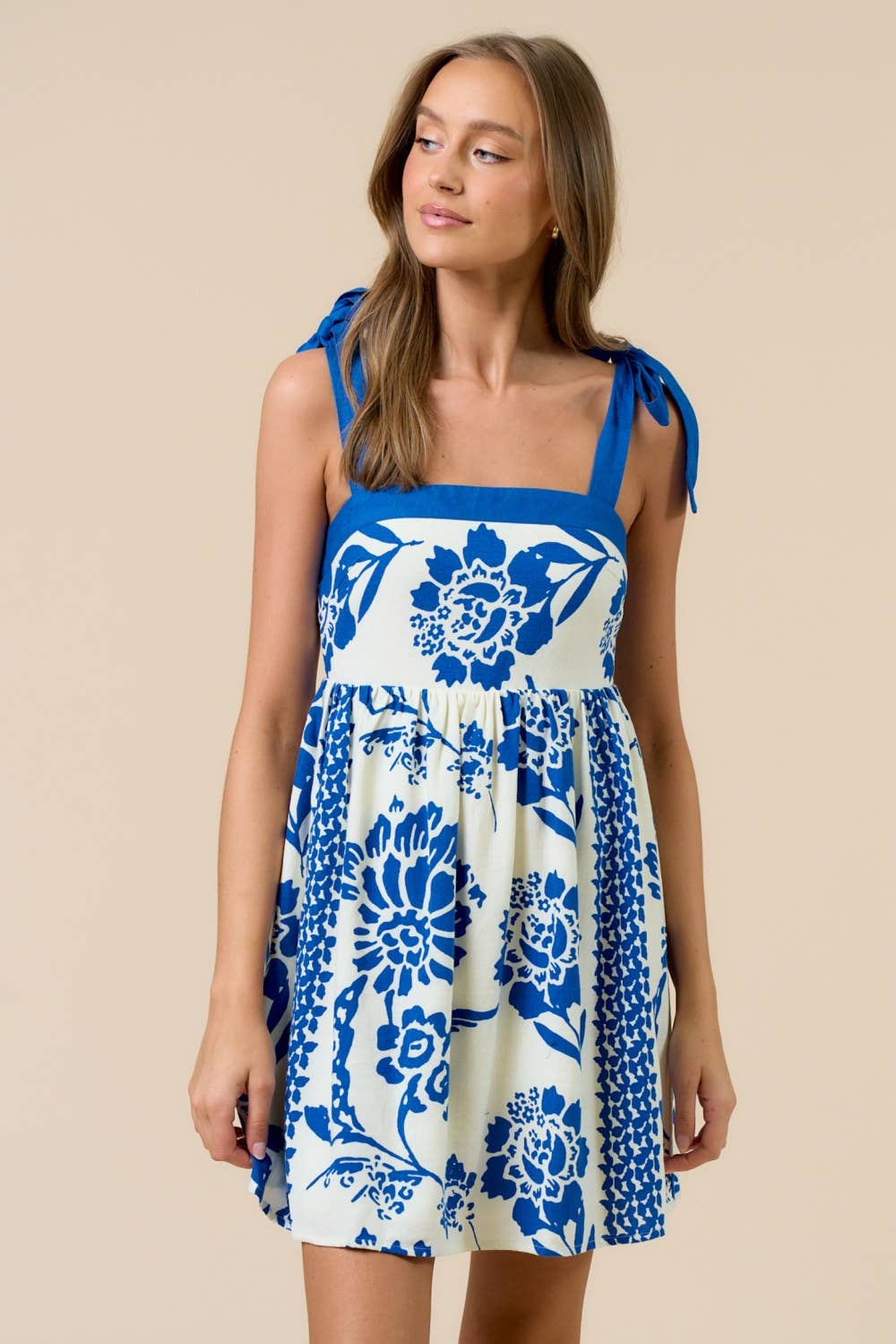 The Blue Willow Tie-Strap Dress