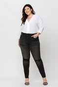 Load image into Gallery viewer, Vervet by Flying Monkey | Plus Size Button Fly Black Jean
