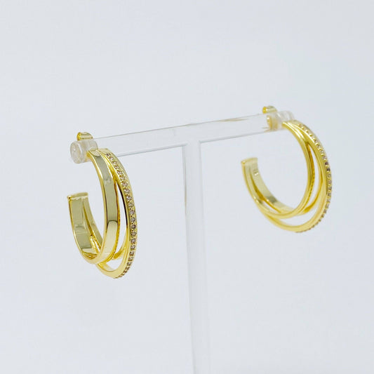 Shine On Dimensional Hoop Earrings
