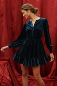 Load image into Gallery viewer, Give it a Twirl Velvet Mini Dress
