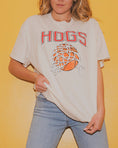 Load image into Gallery viewer, Hoop Fan Razorbacks Basketball Thrifted Tee
