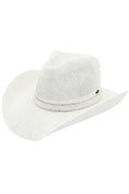 Load image into Gallery viewer, C.C | Black Pearl Rhinestone Trim Cowboy Hat
