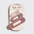 Load image into Gallery viewer, Kitsch | Flat Lay Claw Clip 3pc Flat - Ultra Glossy Terracotta

