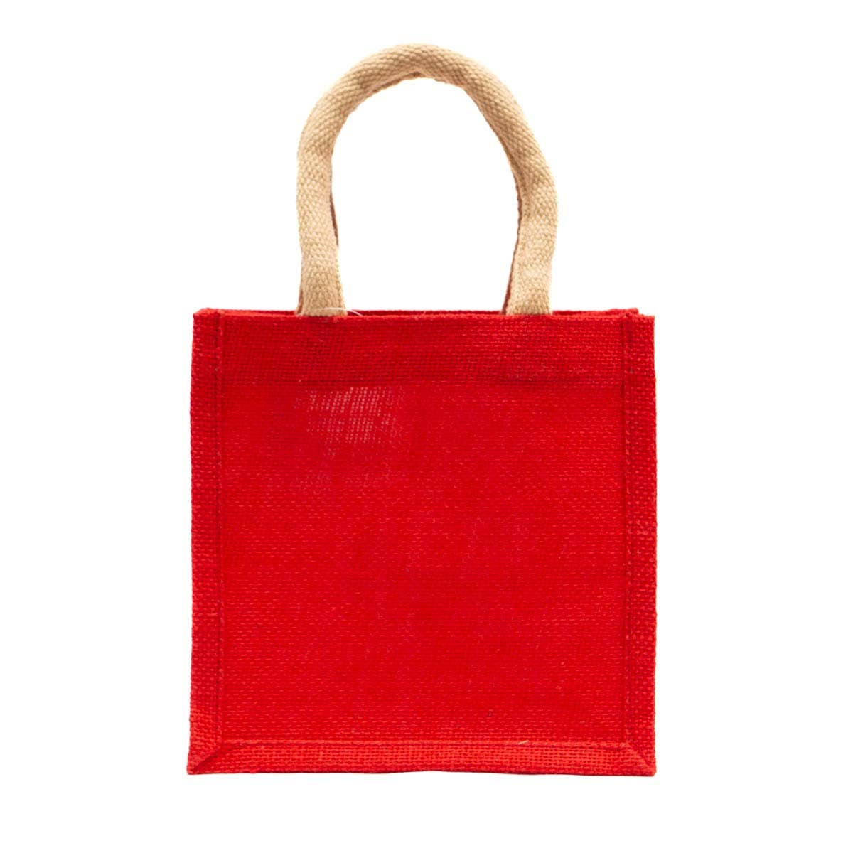 Red Jute Mini Gift Tote