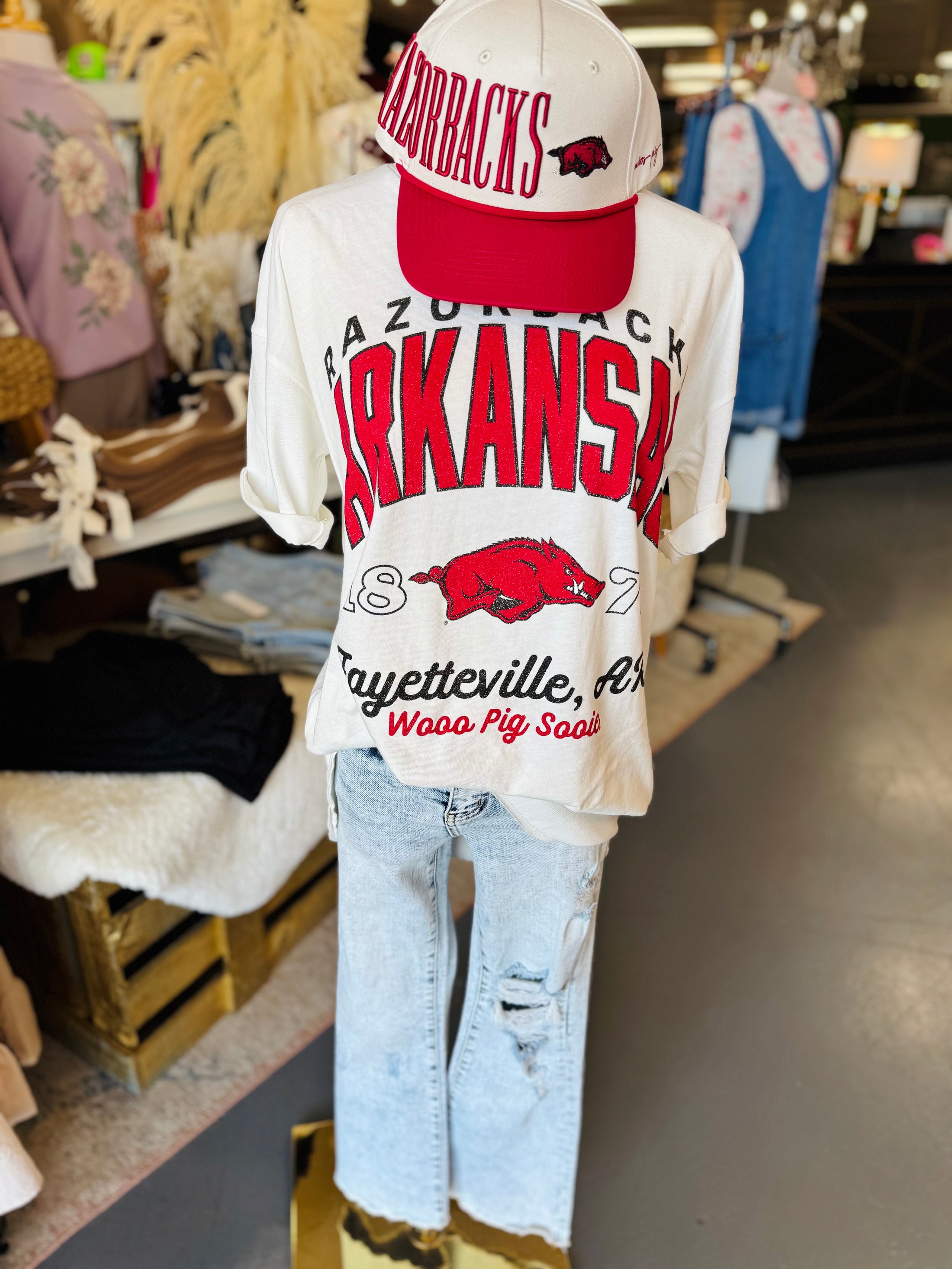 All My Wooo Pig Vibes Arkansas Razorbacks T-shirt for Women