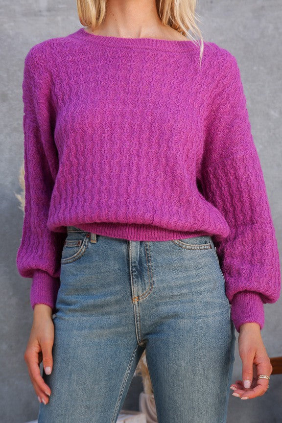 Making Waves Cable Knit Sweater