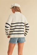 Load image into Gallery viewer, The Transition White Striped Sweater
