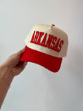 Load image into Gallery viewer, arkansas trucker hat, arkansas baseball hat, Arkansas trucker hat for sale, Women arkansas trucker hat for sale, Arkansas Razorback hats, Arkansas Razorback Snapback Hat, Arkansas razorback snapback hat mens, arkansas razorback hats, Shopping in Fayetteville, Downtown Springdale, Northwest Arkansas, Rogers AR
