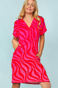 Load image into Gallery viewer, Wild Thang Pink Midi Dress
