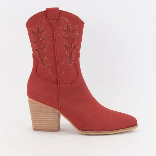 Spin Me Around Red Cowboy Boot