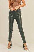 Load image into Gallery viewer, Black leather leggings, black leather pants, black vegan leather leggings, black vegan leather pants, clothing stores
