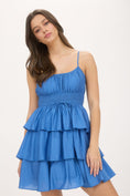 Load image into Gallery viewer, Blue dress, blu pepper dress, blue mini dress, blu pepper mini dress, wedding guest dress, wedding guest dress near me, dresses for wedding guest, dresses for summer, dresses for summer, stores near me fayetteville
