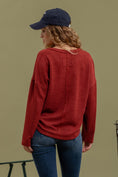 Load image into Gallery viewer, Burgundy tops for women, burgundy top outfit, burgundy tops for ladies, burgundy top long sleeve, burgundy top near me, fall tops for women, Fayetteville Arkansas boutique and shoe store
