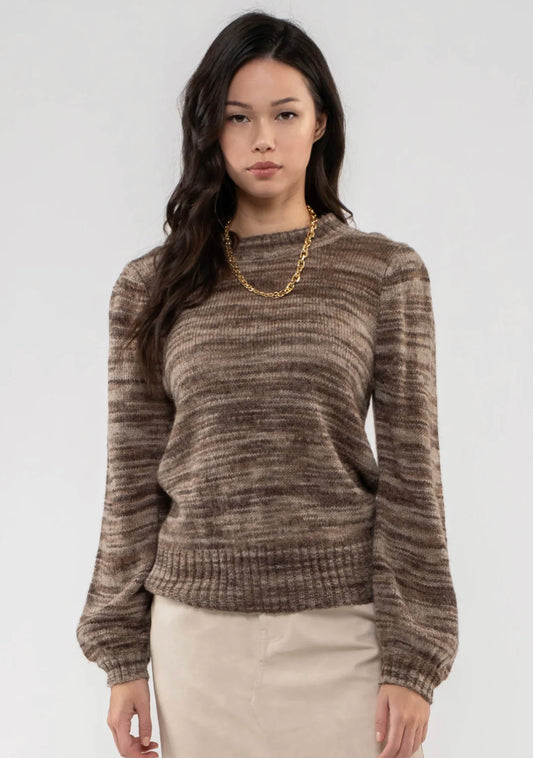 Meadow Melodies Marled Knit Sweater