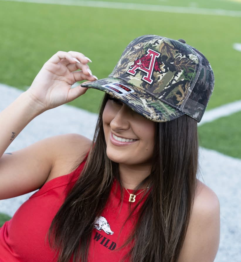 Ladies Razorback Hat Arkansas Trucker Hat | Razorback Hat | Arkansas Razorback Snapback Hat ...