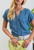 Load image into Gallery viewer, Hey There Cutie Chambray Top
