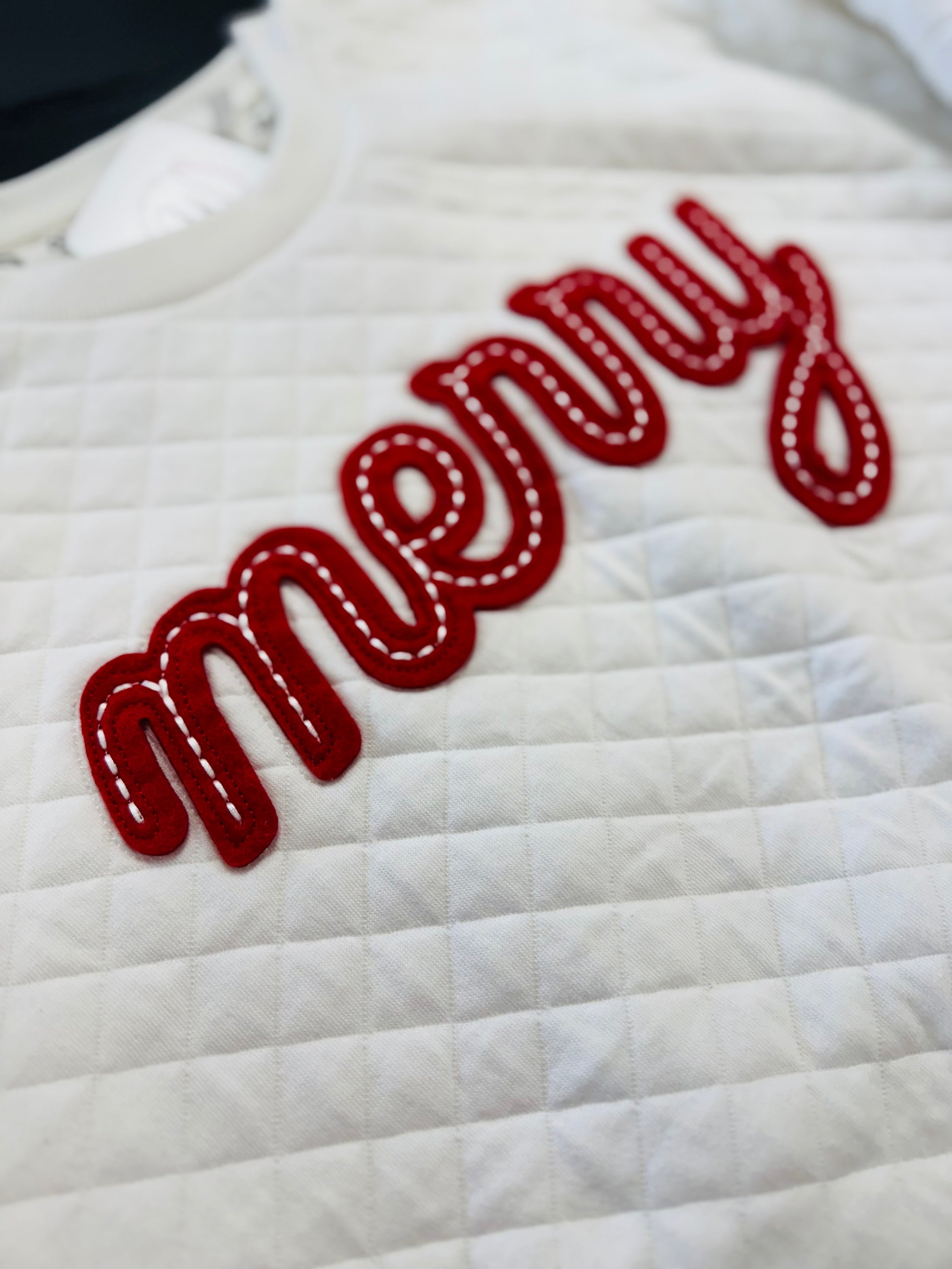 Quilted & Merry White Christmas Sweatshirt