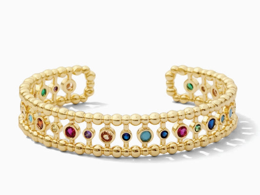 Add Some Color Crystal Accented Cuff Bracelet