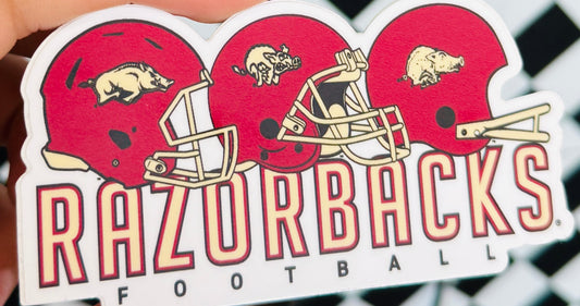Arkansas Razorbacks Football Helmet Sticker