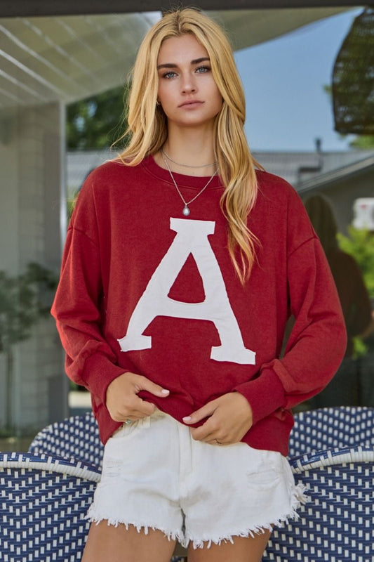 PRE-ORDER Rep Arkansas All Day Acid-washed Red Sweatshirt