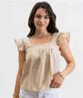 Load image into Gallery viewer, Summer Feelin' Flutter Sleeve Top

