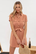 Load image into Gallery viewer, In My Element Belted Shirt Dress
