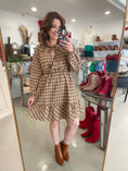 Load image into Gallery viewer, Changing with the Leaves Plaid Mini Dress
