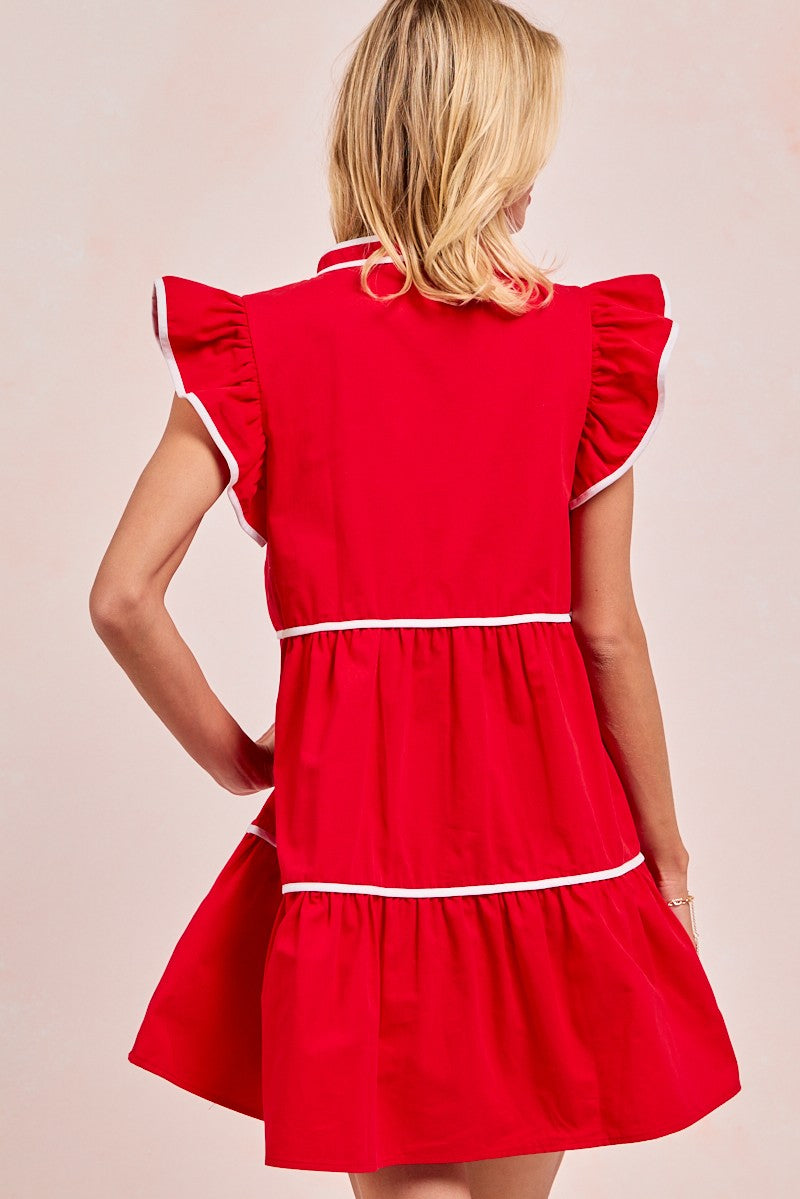 Gameday Frills Red & White Gameday Dress Whimsy Whoo Gameday Frills Red & White Gameday Dress Whimsy Whoo