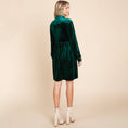 Load image into Gallery viewer, velvet dress long sleeve, long sleeve velvet dress short, women's long sleeve velvet dress, long sleeve velvet cocktail dress, boutique near me, Fayetteville AR, Downtown Springdale, NWA Boutique
