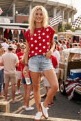 Load image into Gallery viewer, Razorback Ready Polka Dot Top
