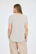 Load image into Gallery viewer, Breezy Finesse Short Sleeve Ribbed Sweater
