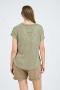 Load image into Gallery viewer, Breezy Finesse Short Sleeve Ribbed Sweater
